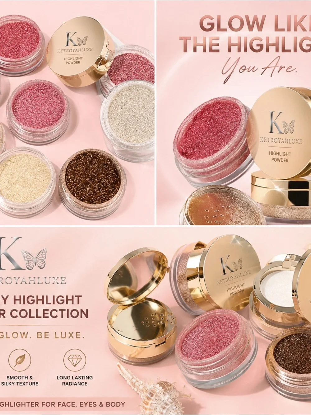 Pink Highlighter Powder – Radiant Pink Glow